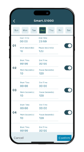 Set operating days for the SensaMist commercial scent machine